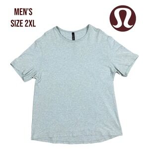 Lululemon Men's 2XL Blue Gray‎ Pima Cotton Tee SeaCell Short Sleeve Soft Stretch